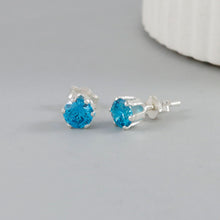 Mahi Ocean Blue Glow Silver Earrings