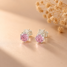 Eshita Pink Glow Silver Earrings