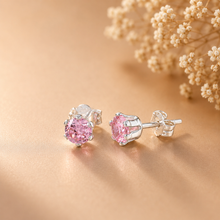 Eshita Pink Glow Silver Earrings