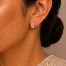 Eshita Pink Glow Silver Earrings
