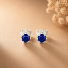 Ishani Blue Dazzle Silver Earrings