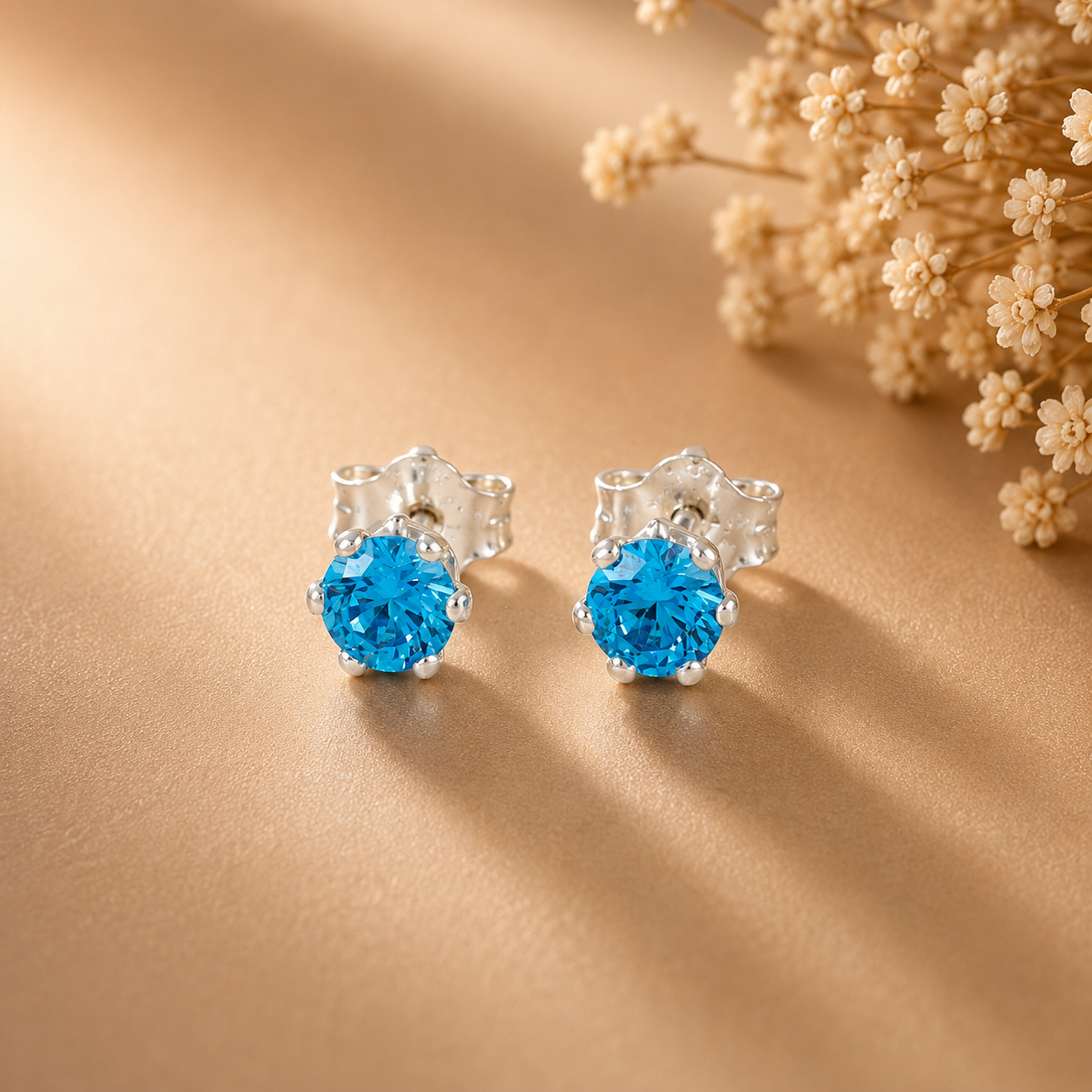 Jiya Ocean Sky Shine Silver Earrings