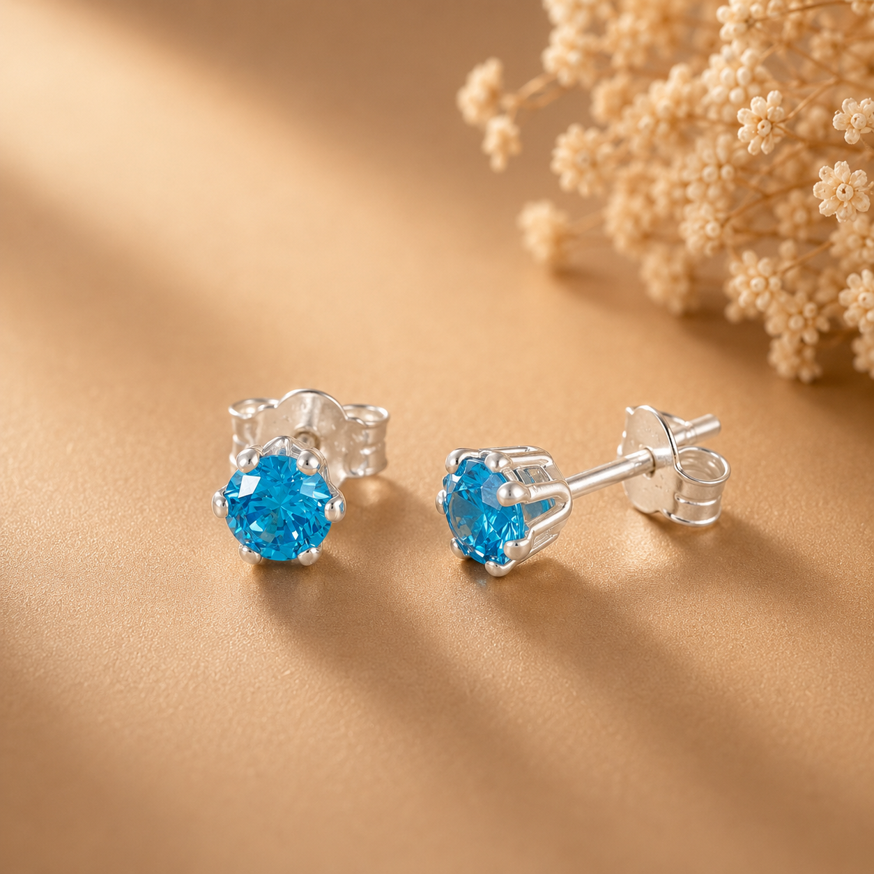 Jiya Ocean Sky Shine Silver Earrings