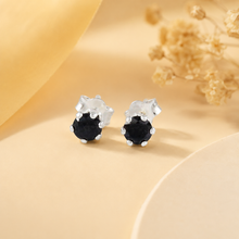 Nidhi Black Charm Silver Earrings