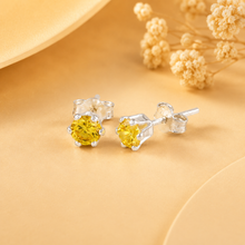 Nikita Yellow Gleam Silver Earrings