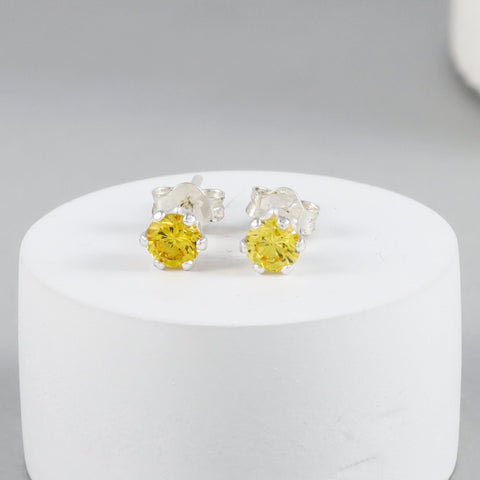 Nikita Yellow Gleam Silver Earrings