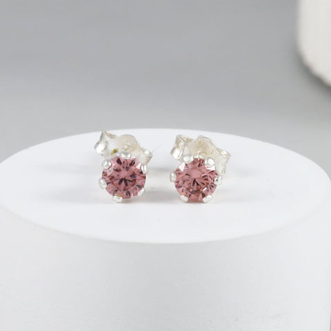 Kiara Rosy Glow Silver Earrings