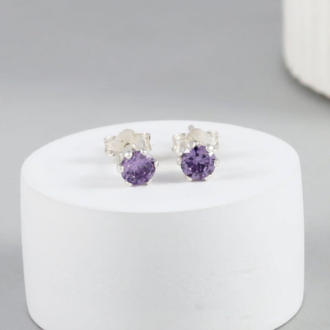 Chhaya Purple Elegance Silver Earrings