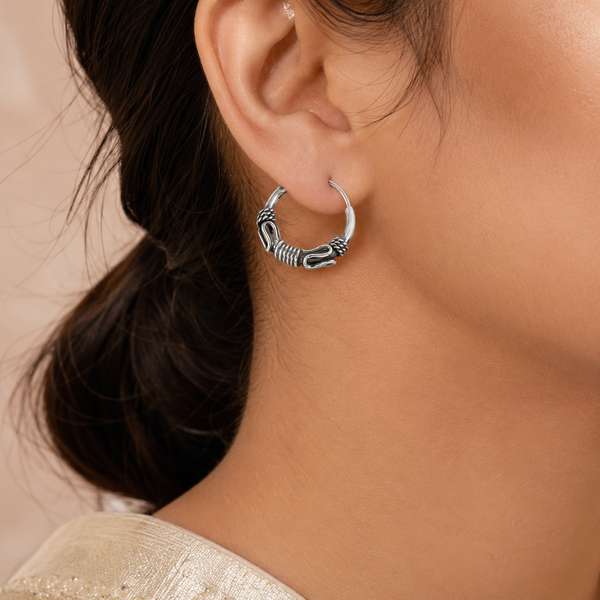 Mishti Ethnic Fusion Silver Bali