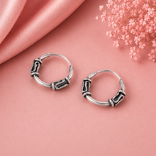 Nitya Sleek Oxidised Silver Bali