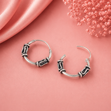 Nitya Sleek Oxidised Silver Bali