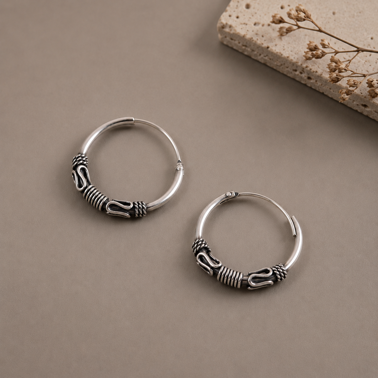 Varsha Handcrafted Twist Silver Bali