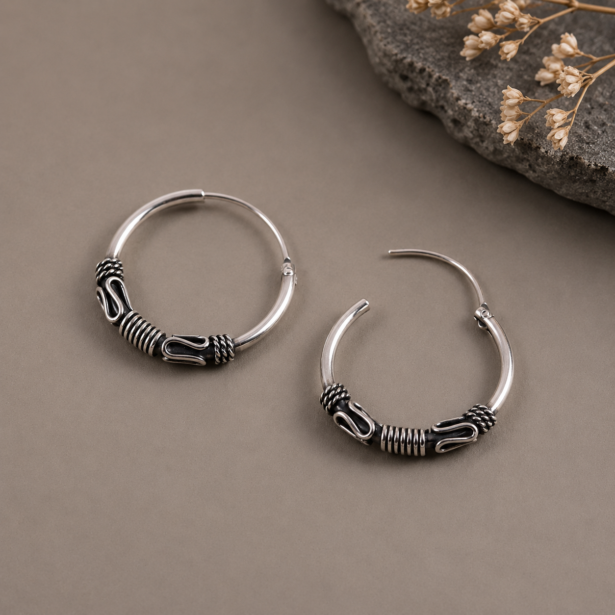 Varsha Handcrafted Twist Silver Bali