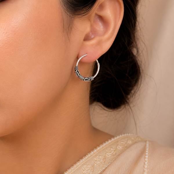Varsha Handcrafted Twist Silver Bali