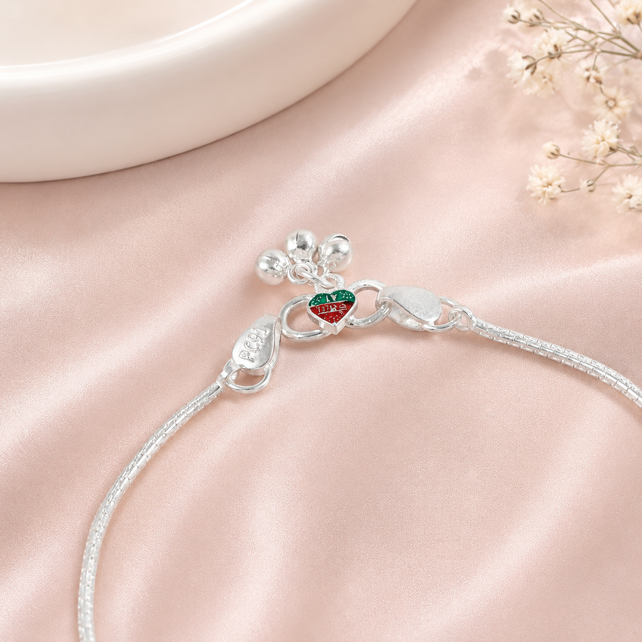 Divya Link Silver Anklets