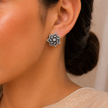 Trisha Ethnic Star Silver Earrings