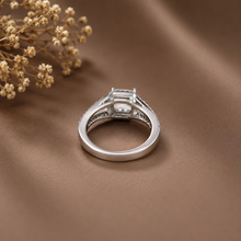 Dazzling Square Grace Silver Ring