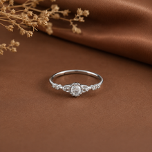 Nyra Minimal Oval Glow Silver Ring