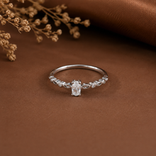 Charvi Oval Bloom Silver Ring