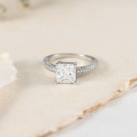 Zoya Luxe Square Silver Ring