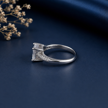 Trisha Subtle Square Glow Silver Ring
