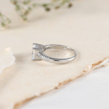 Trisha Subtle Square Glow Silver Ring