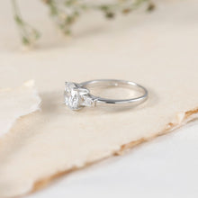 Brilliant Round Charm Silver Ring