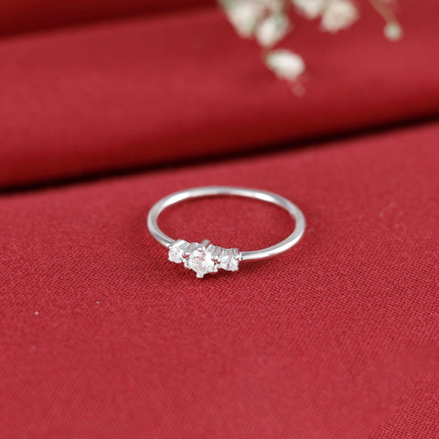 Kavya Triple Shine Silver Ring