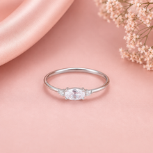 Nandini Shine Oval Silver Ring