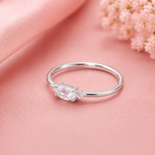 Nandini Shine Oval Silver Ring