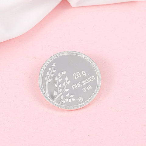 Minimal Leaf 20Gm Silver Coin