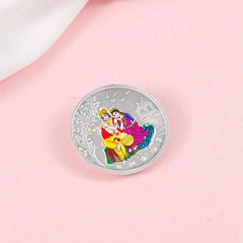 Radha Krishna 10Gm Silver Coin