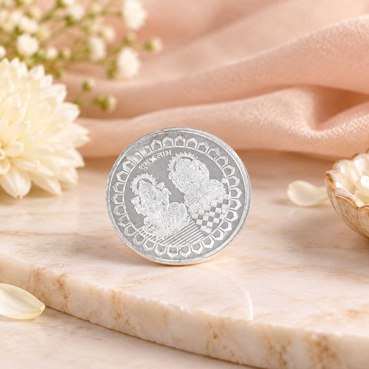 Ganesh Lakshmi 10Gm Silver Coin