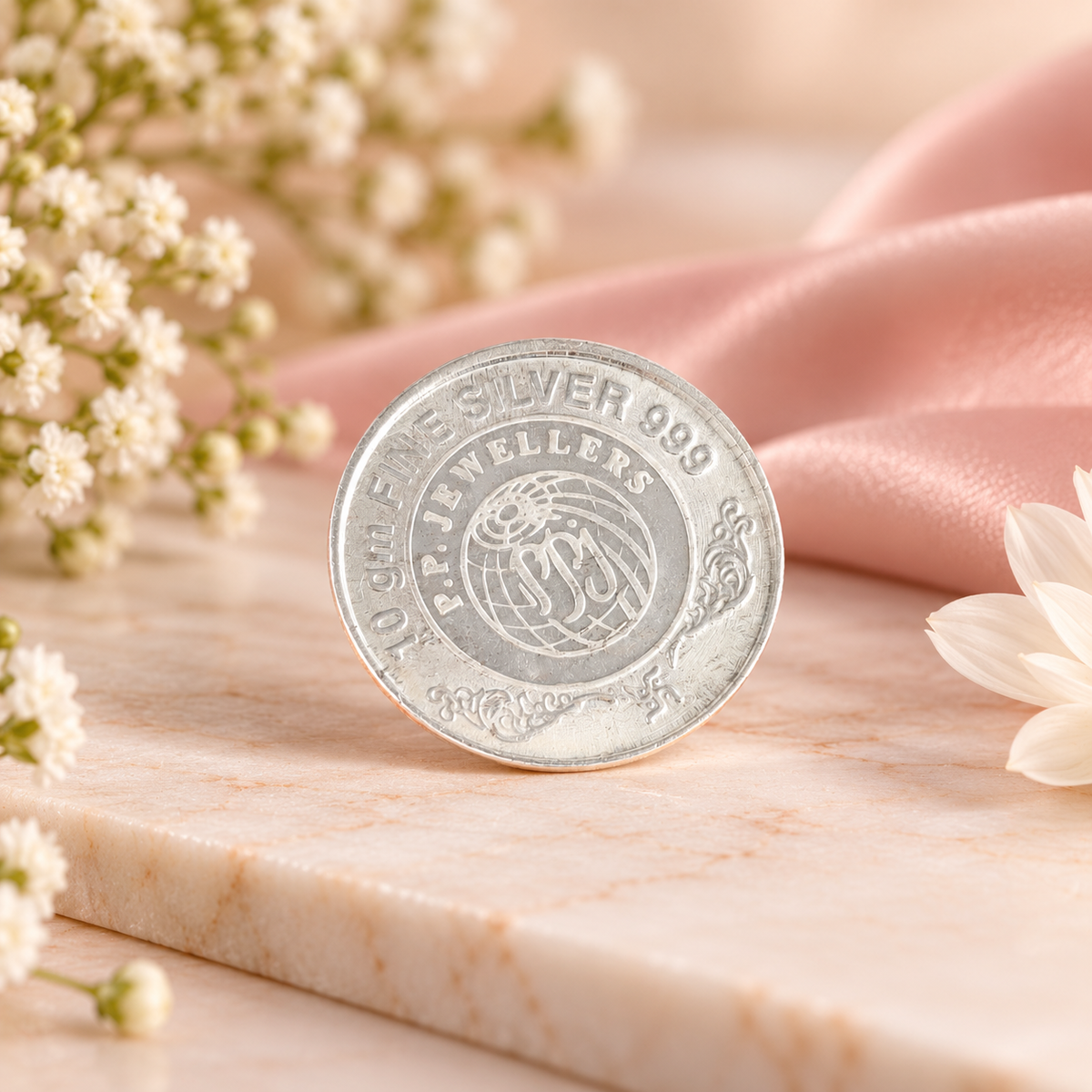 Ganesh Lakshmi 10Gm Silver Coin
