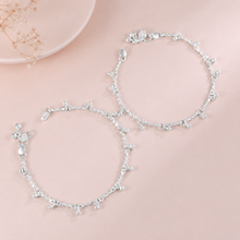 Jhanak Twirl Silver Anklets