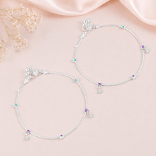 Rangriti Charm Silver Anklets