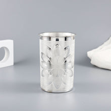 Minimal Texture Silver Glass