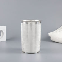 Minimal Texture Silver Glass
