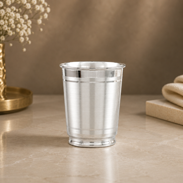 Minimal Line Silver Glass