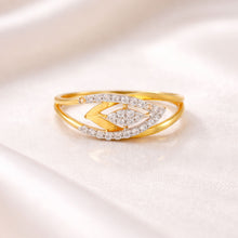 Jyoti Leaf Shaped Motif Gold Ring