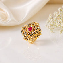 Mahi Rudraya Regal Ruby Gold Ring