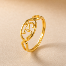Aarohi Divine Om Heart Gold Ring