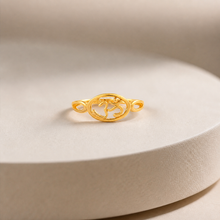 Aarohi Divine Om Heart Gold Ring