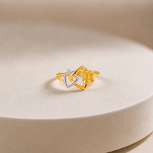 Tanya Elegant Dual Tone Gold Ring