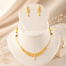 Neha Leaf Heart Gold Necklace Set