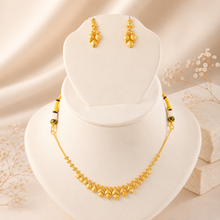Traditional Leaf Drops Gold Necklace Set
