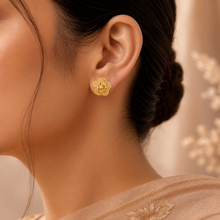 Vinika Floral Radiance Gold Earrings