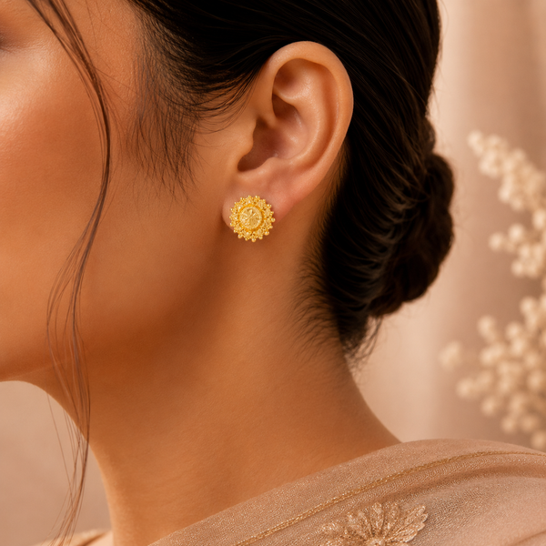 Kashish Heritage Bloom Gold Earrings