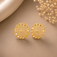 Avni Petal Wheel Gold Earrings