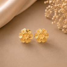 Anika Lotus Bloom Gold Earrings